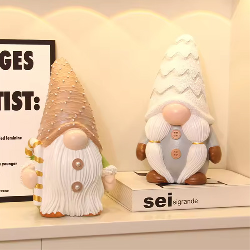 Christmas gifts other home decor resin Santa shape piggy bank dwarf saving money box colorful gnome figurine coin bank